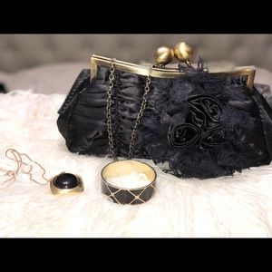 Black flower handbag with .... also for sale ...